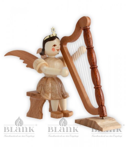 Engel mit Harfe sitzend