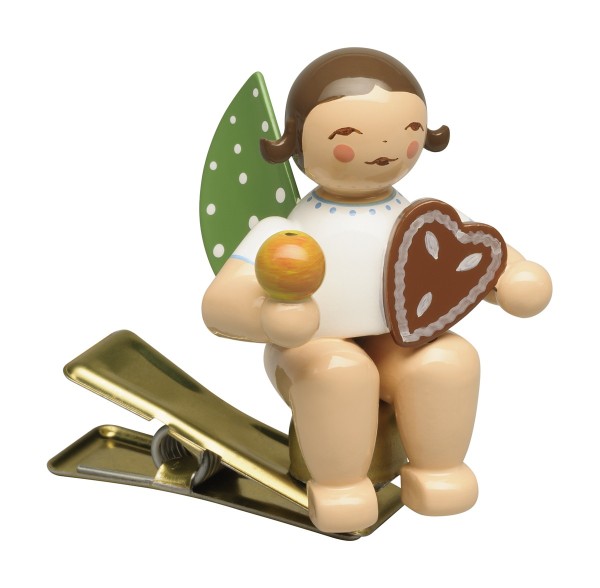 Engel auf Klemme mit Lebkuchen und Apfel | Vorbestellung möglich