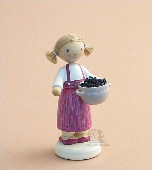 Girl with blackberries
