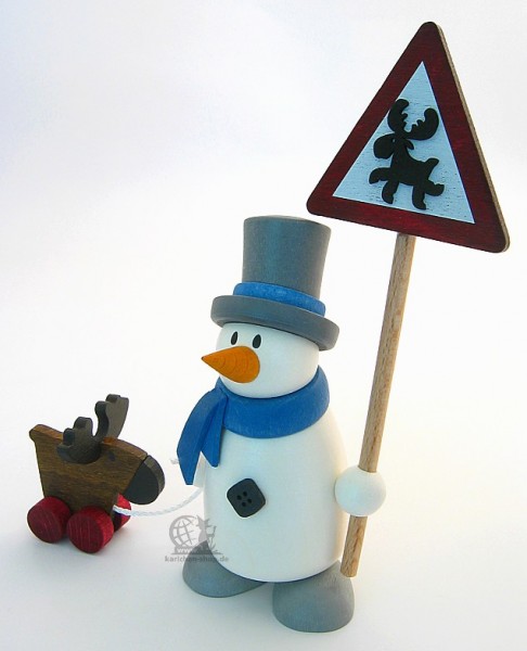 Snowman Fritz with moose and sign / Special Edition