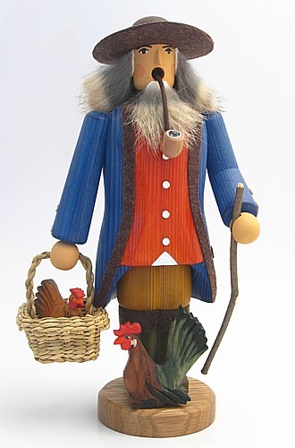 Farmer with Chickens - Incense Smoker