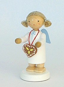 Angel with gingerbread heart