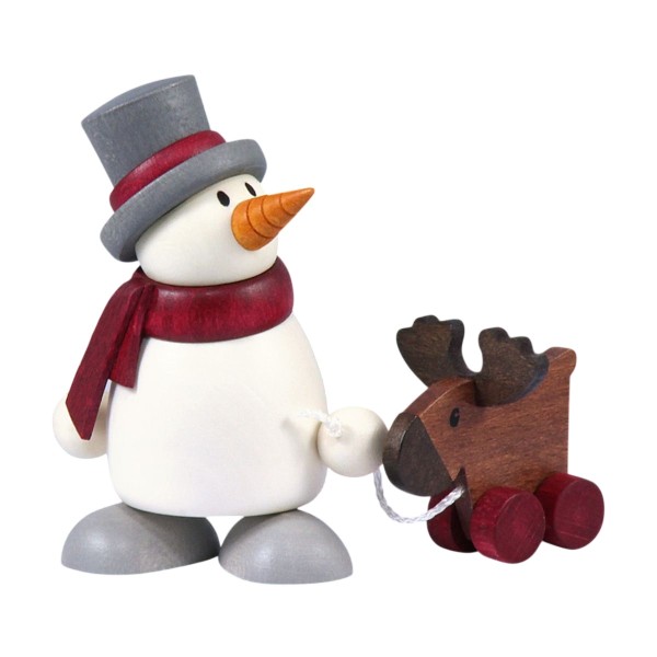 Schneemann Otto mit Elch