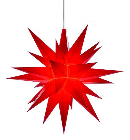 Herrnhuter® Plastic star for indoor use | 13 cm, red