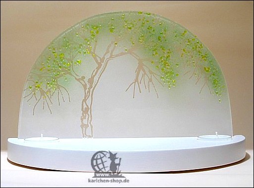 Dekorationselement mit Glasbogen / Frühling