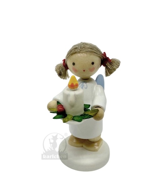 Engel mit weisser Adventskerze