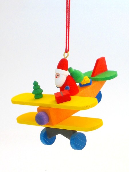 Weihnachtsmann auf Flieger - Baumbehang