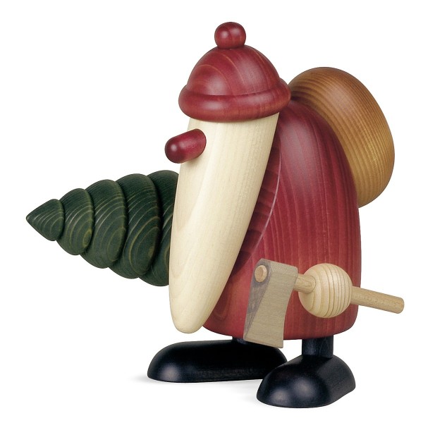 Santa Claus with ax and fir