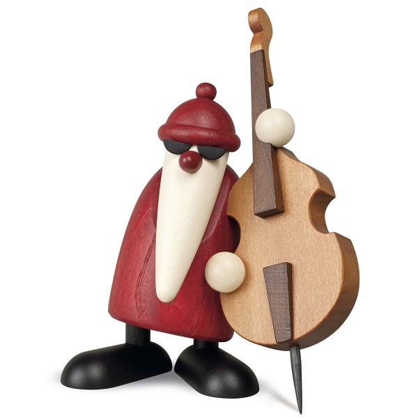Santa Claus with double bass