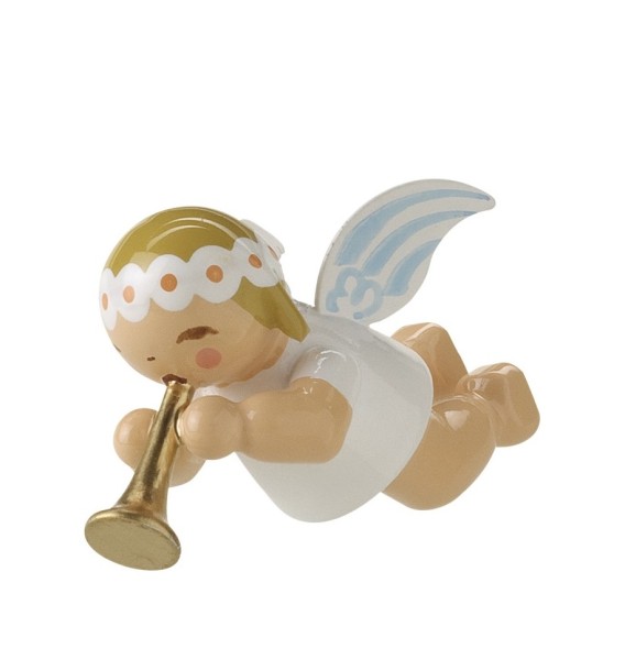 Little suspended angel with small trumpet
