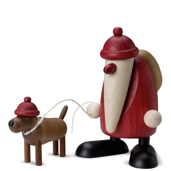Santa Claus with dog