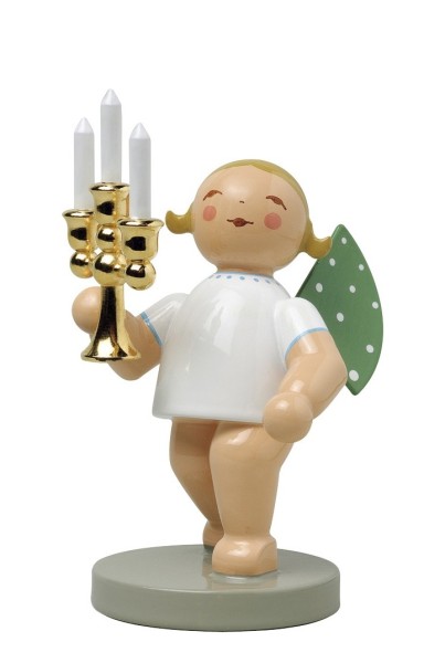 Candle Bearer - angel with gold-plated candelabra / Gold Edition No 4