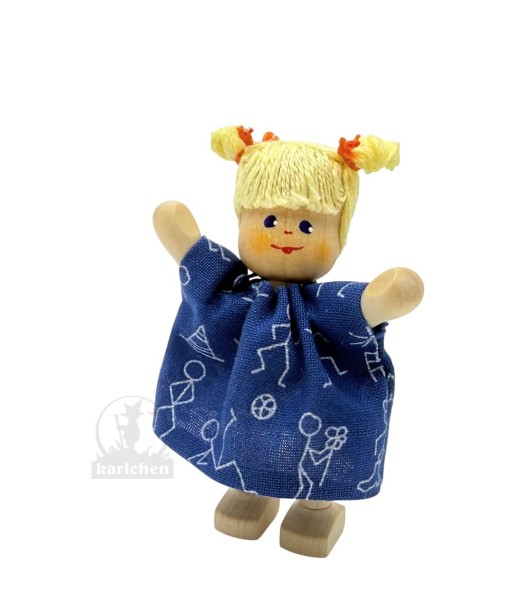 Little doll with 2 hair buns