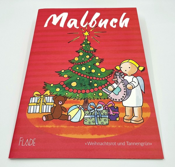 Malbuch - Weihnachtsrot und Tannengrün