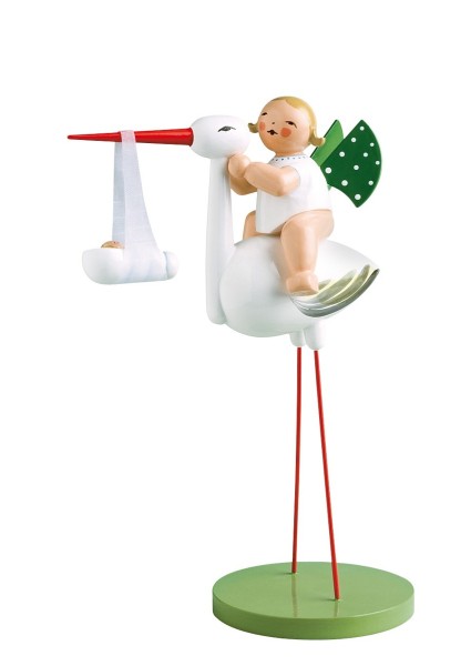 stork with baby, boy