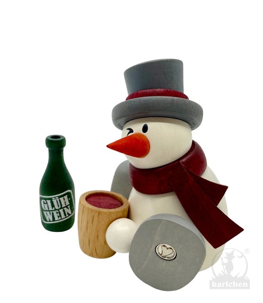 Snowman Otto with mulled wine