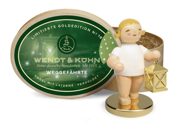 Weggefährte - Engel mit Laterne | Goldedition Nr. 18, limit. Auflage mit Goldsockel | Vorbestellung