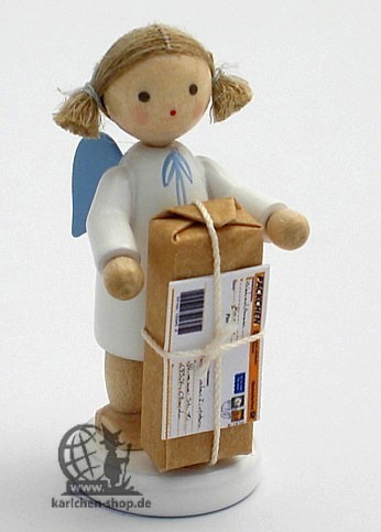 Angel with christmas package