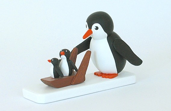 Pinguin Schlittenfahrer