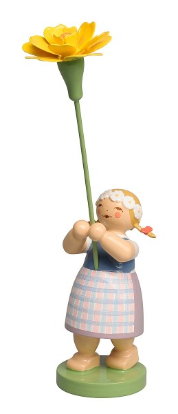 Mädchen mit Studentenblume