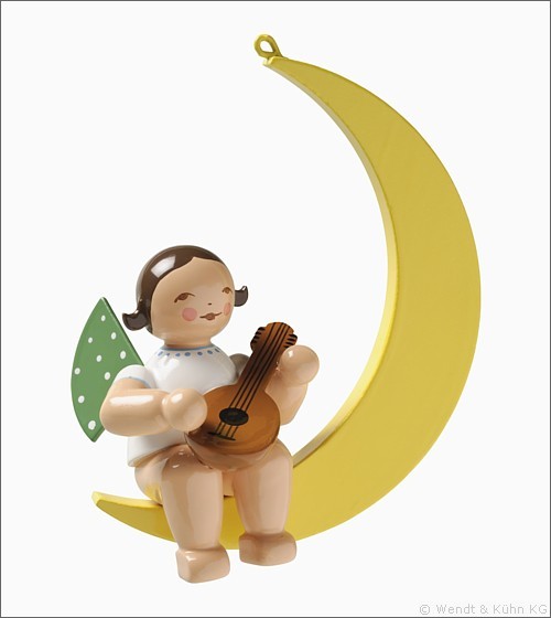 Angel with Mandolin, in moon
