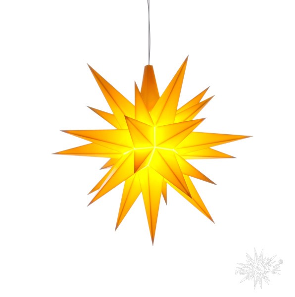 Herrnhuter® Plastic star for indoor use | 13 cm, yellow