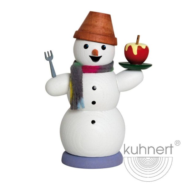 Schneemann mit Bratapfel - Räucherfigur