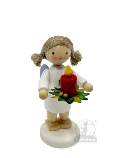 Engel mit roter Adventskerze