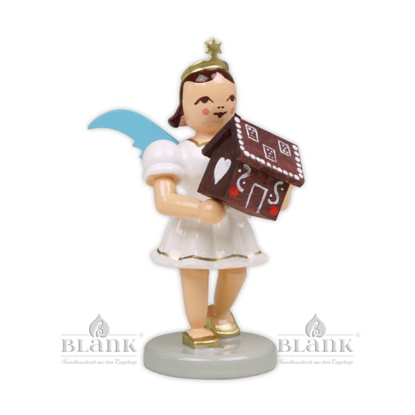 Angel with gingerbread house, coloured / Special Edition Fachhandelsring