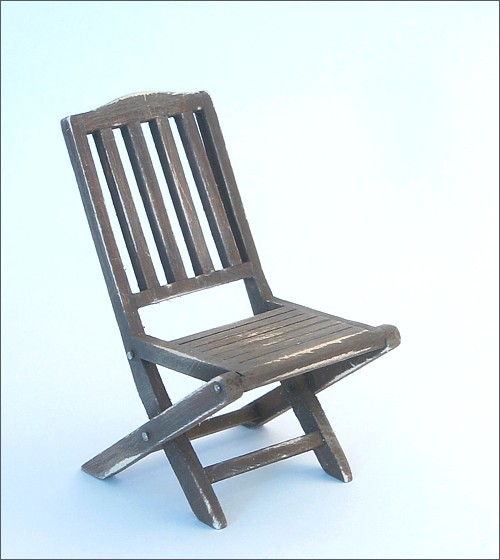 garden chair shabby/brown