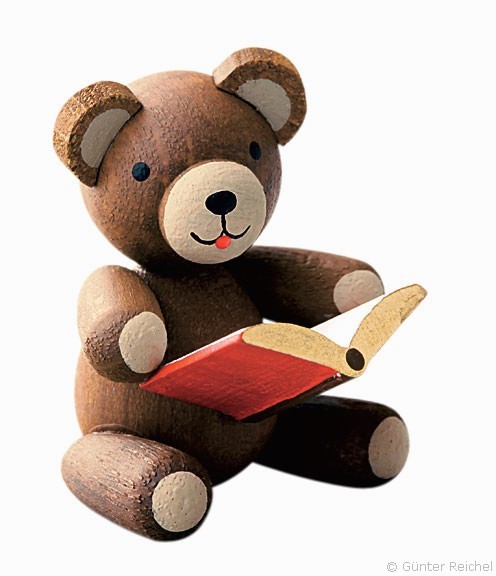 Good-luck bear with book