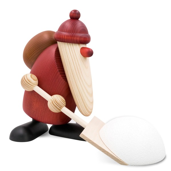 Santa Claus with snow shovel