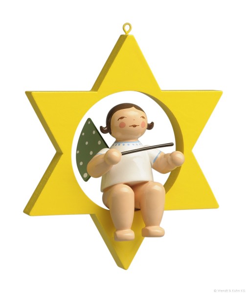 Wendt & Kuehn Small Angel with Baton in star 