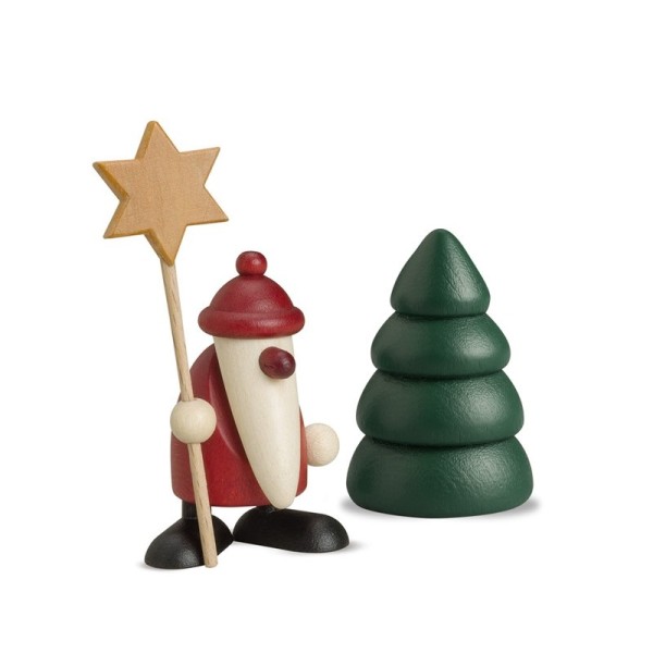 Santa Claus with star and tree - Miniature set 5