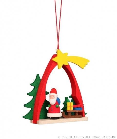 Weihnachtsmann im Bogen - Baumschmuck