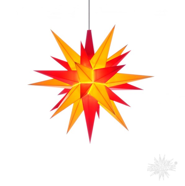 Herrnhuter® Plastic star for indoor use | 13 cm, yellow-red