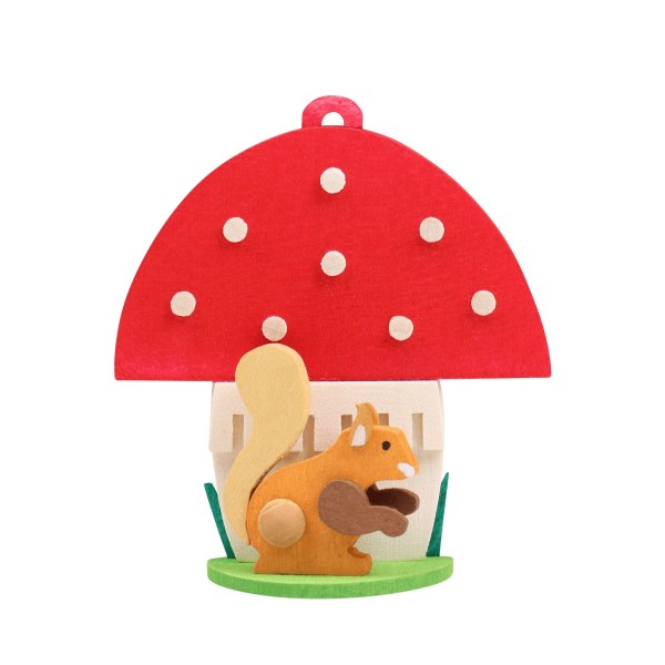Fly agaric with squirrel - Ornament