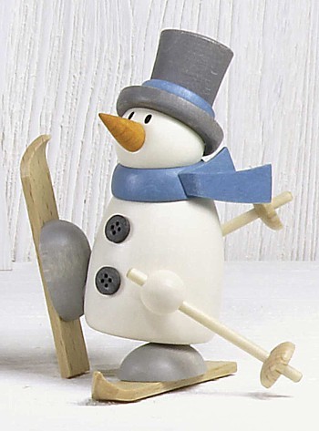 Snowman Fritz with ski