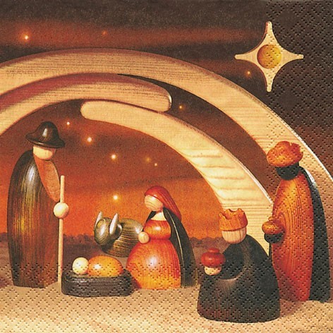 Napkins Bjoern Koehler Nativity scene
