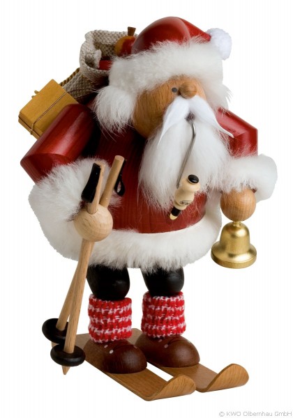 Santa Claus on ski - Incense Smoker