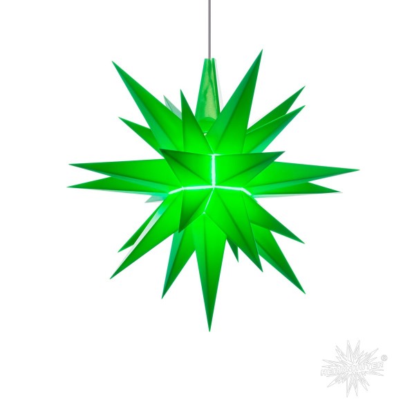 Herrnhuter® Plastic star for indoor use | 13 cm, green