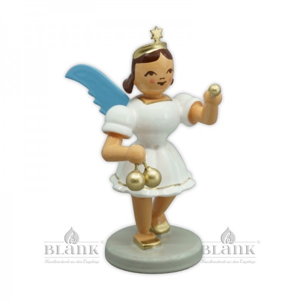 Angel with Christmas Ornaments, coloured