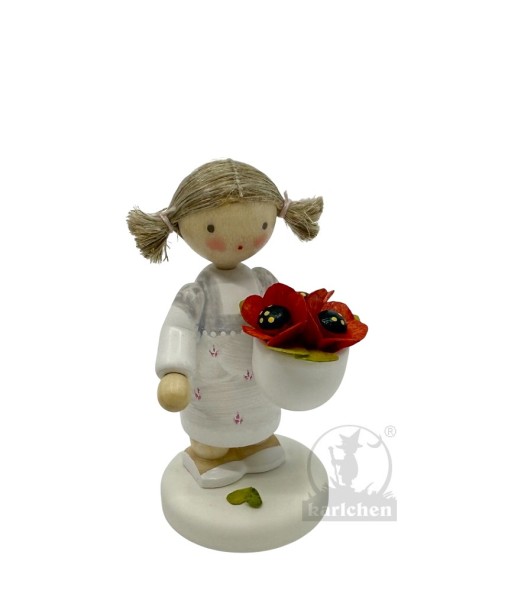 Mädchen mit Mohnblumen