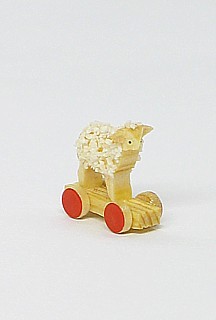 Lamb on a wheel board
