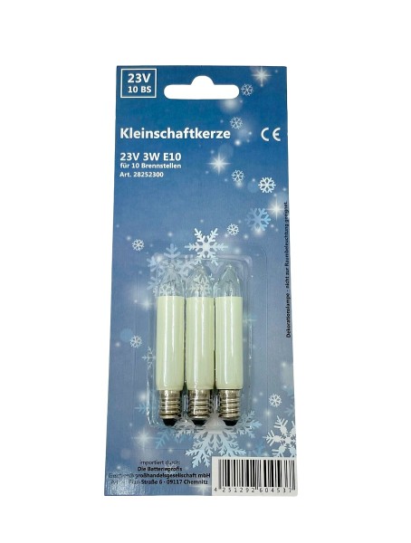 3 Replacement candles | 23V 3W E10