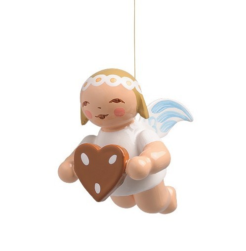Little suspended angel with gingerbread heart
