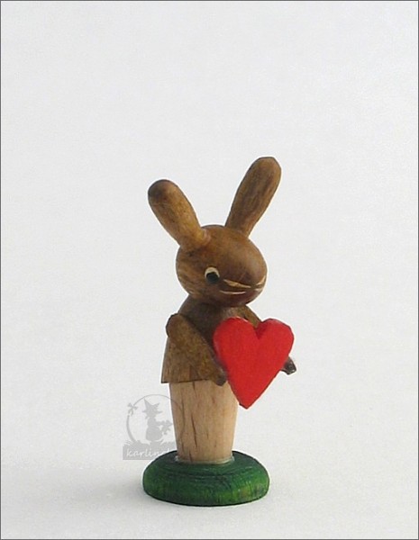 Easter bunny with heart / 2,7 cm