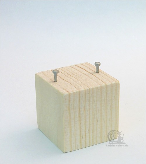 cube with 2 nails