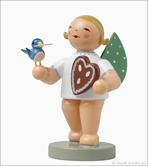 angel with gingerbread and bird