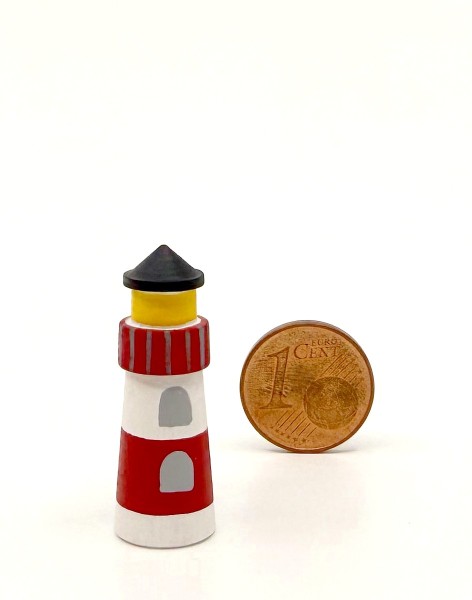 Miniatur-Leuchtturm, handbemalt